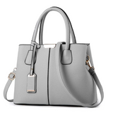 Bolsa Feminina de Couro Cinza