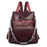 Bolsa Feminina De Couro Vermelho Vinho