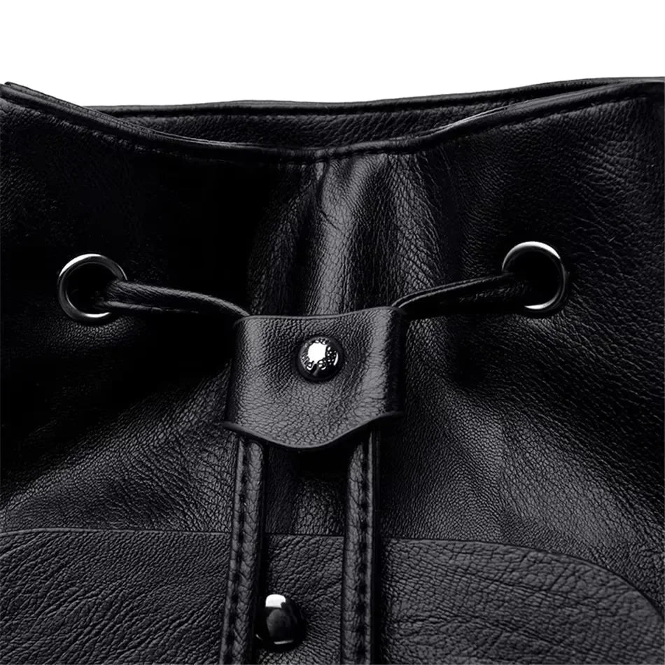 Mochila Feminina De Couro Rain