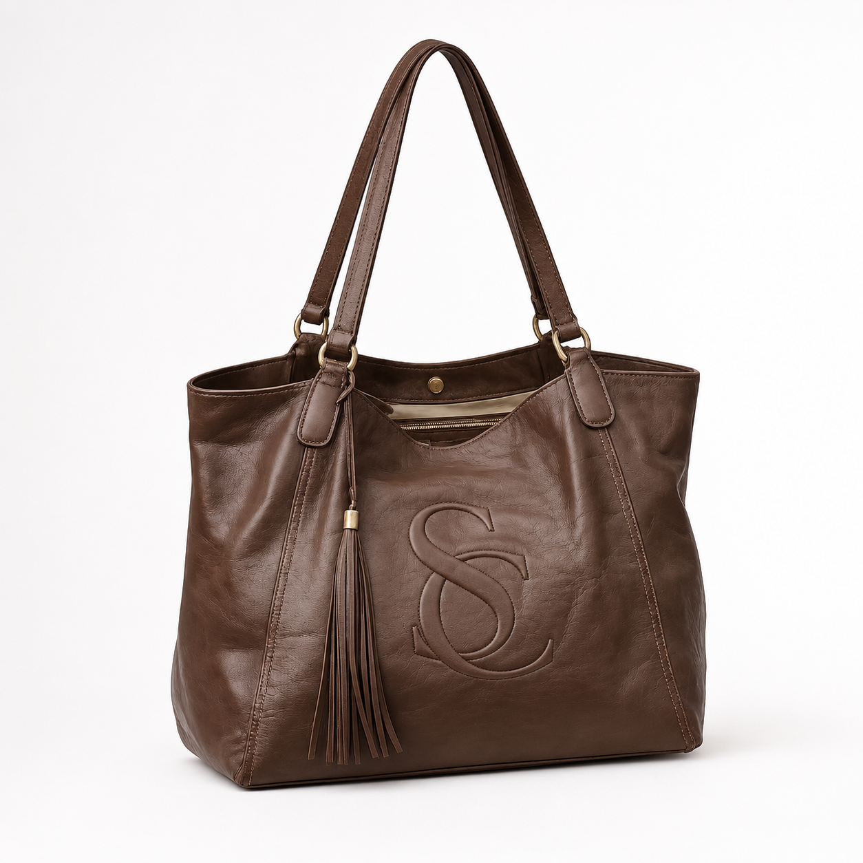 Bolsa Tote Aurora Grande em Couro Premium