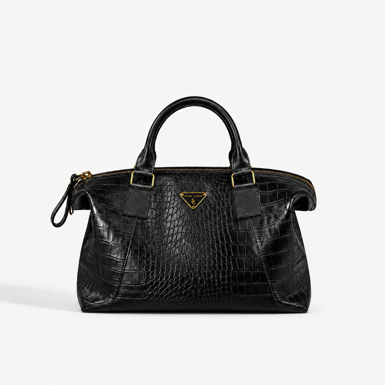 Bolsa Charlotte Grande de Couro Croco