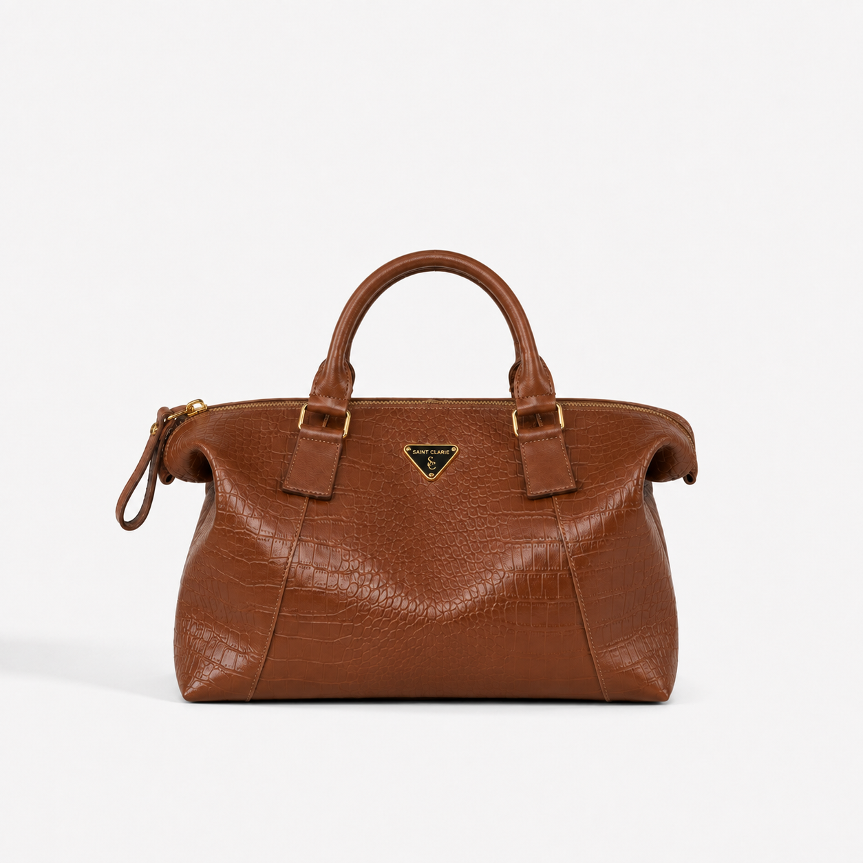 Bolsa Charlotte Grande de Couro Croco
