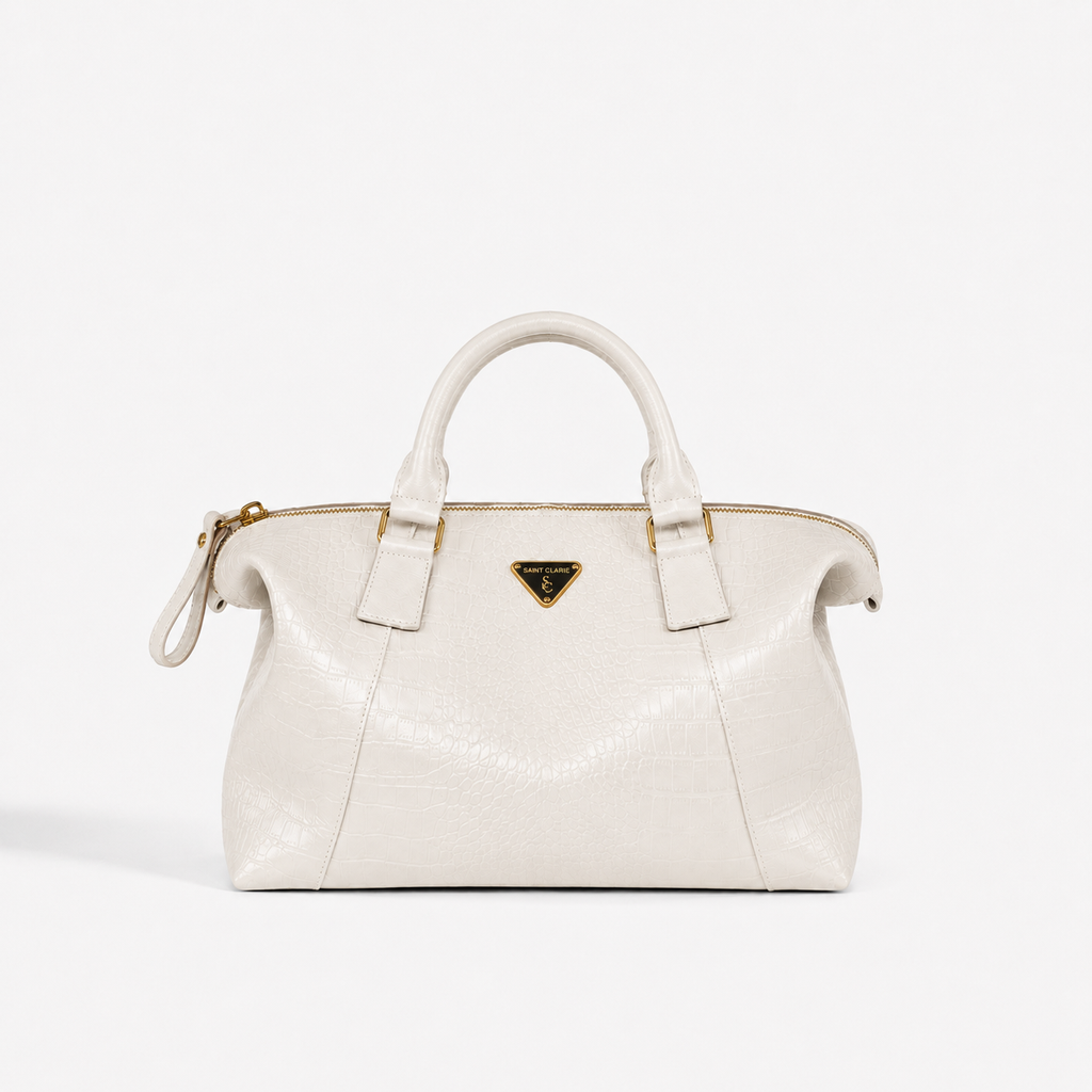 Bolsa Charlotte Grande de Couro Croco