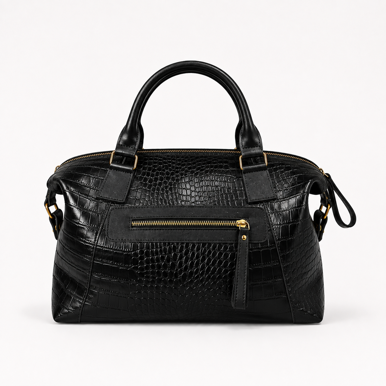Bolsa Charlotte Grande de Couro Croco