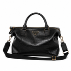 Bolsa Grande de Couro Croco Lauren