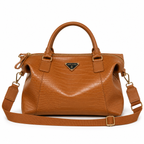 Bolsa Grande de Couro Croco Lauren