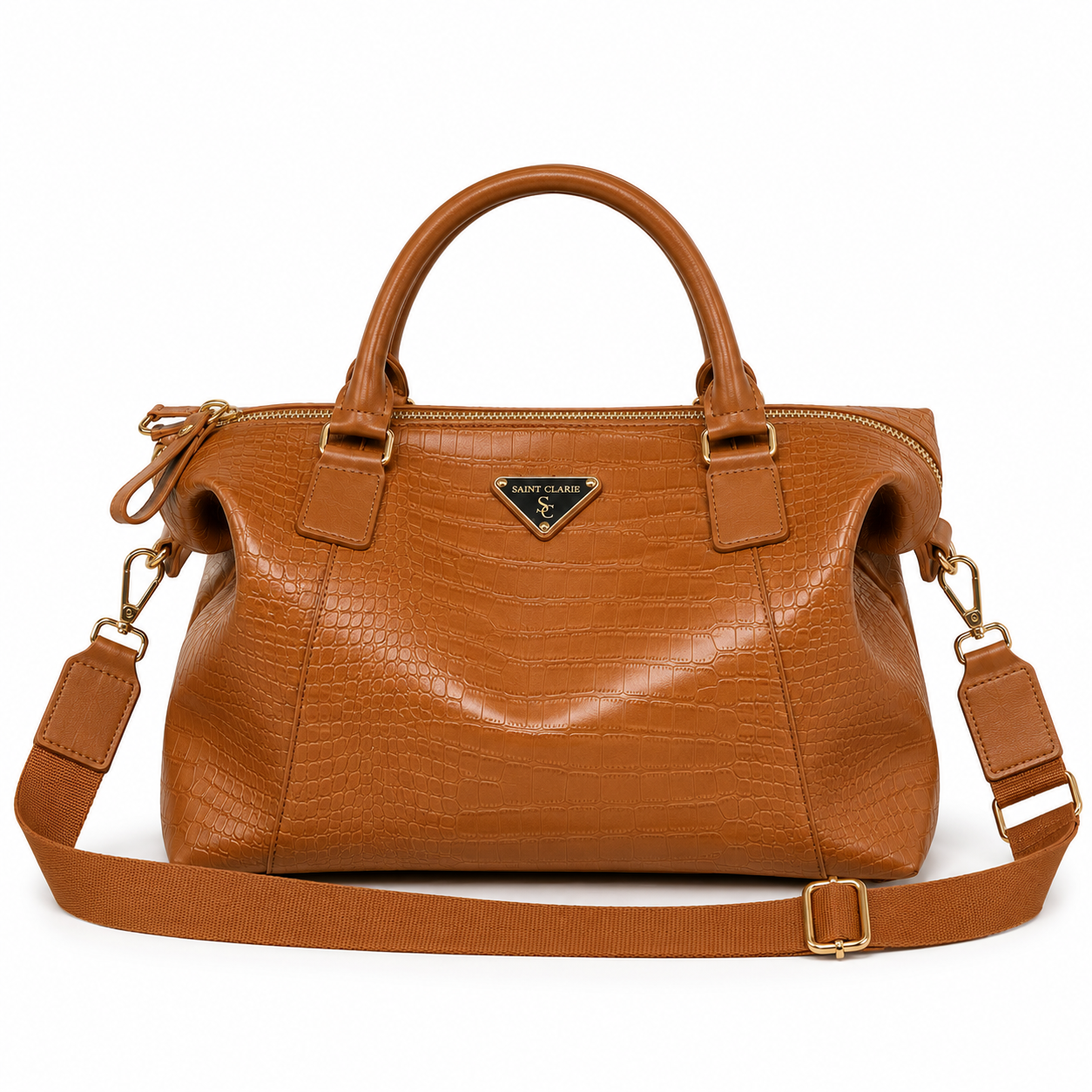 Bolsa Grande de Couro Croco Lauren