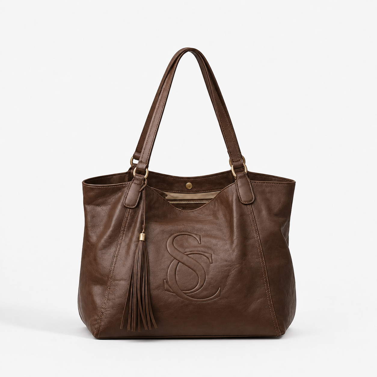 Bolsa Tote Aurora Grande em Couro Premium