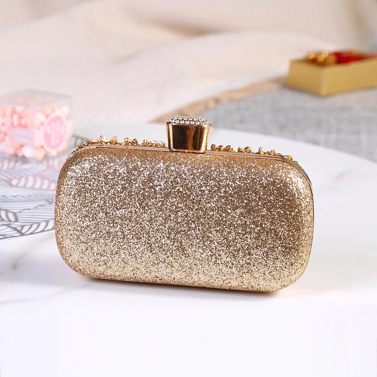 Bolsa Feminina Clutch Diamante