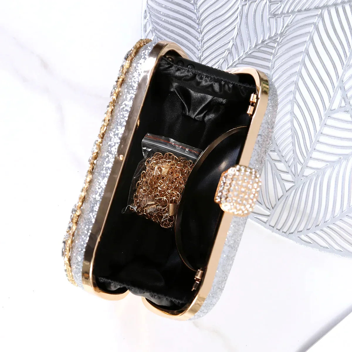Bolsa Feminina Clutch Diamante