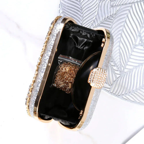 Bolsa Feminina Clutch Diamante