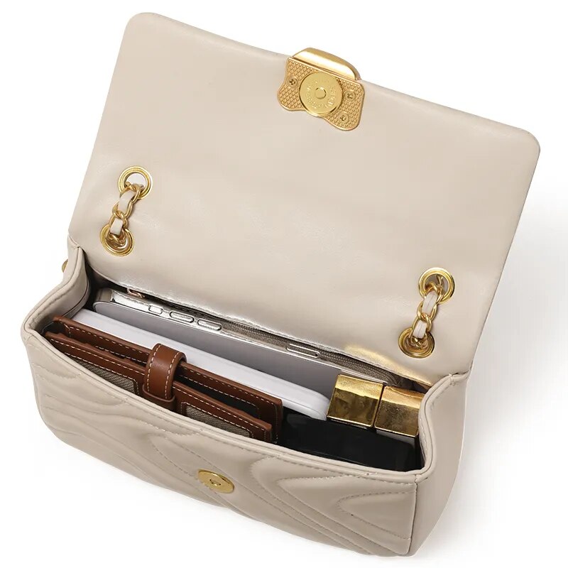 Bolsa Feminina Couro Legítimo Transversal Zayra
