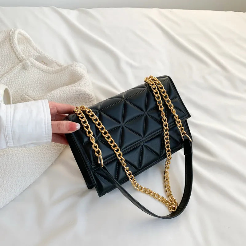 Bolsa Feminina Corrente Tiracolo Acolchoada