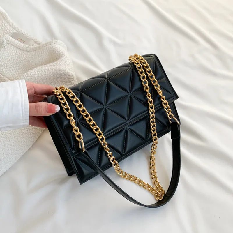 Bolsa Feminina Corrente Tiracolo Acolchoada