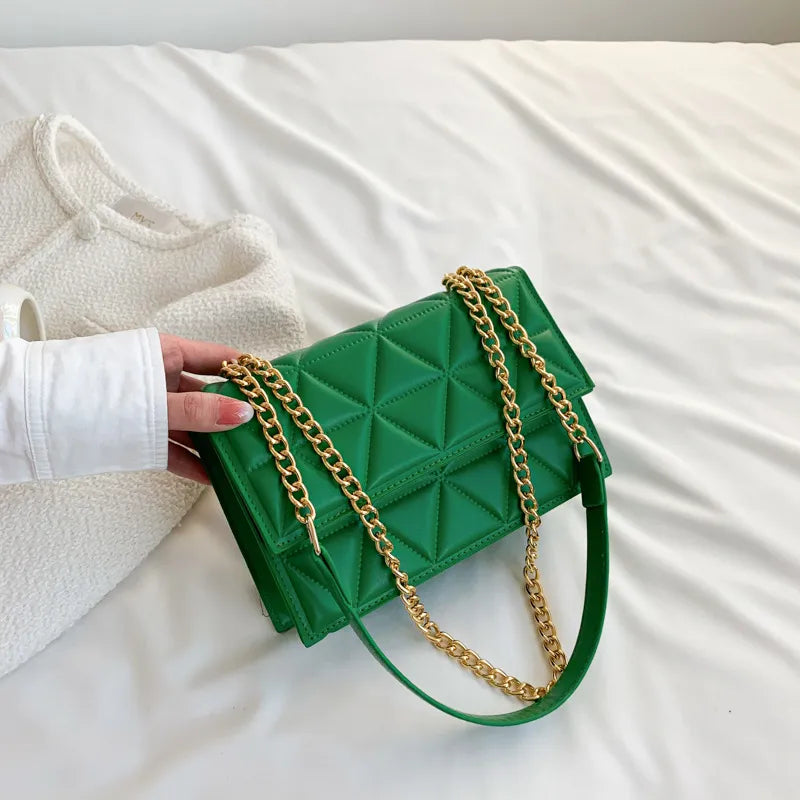Bolsa Feminina Corrente Tiracolo Acolchoada