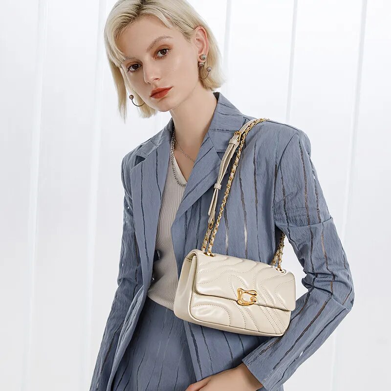 Bolsa Feminina Couro Legítimo Transversal Zayra