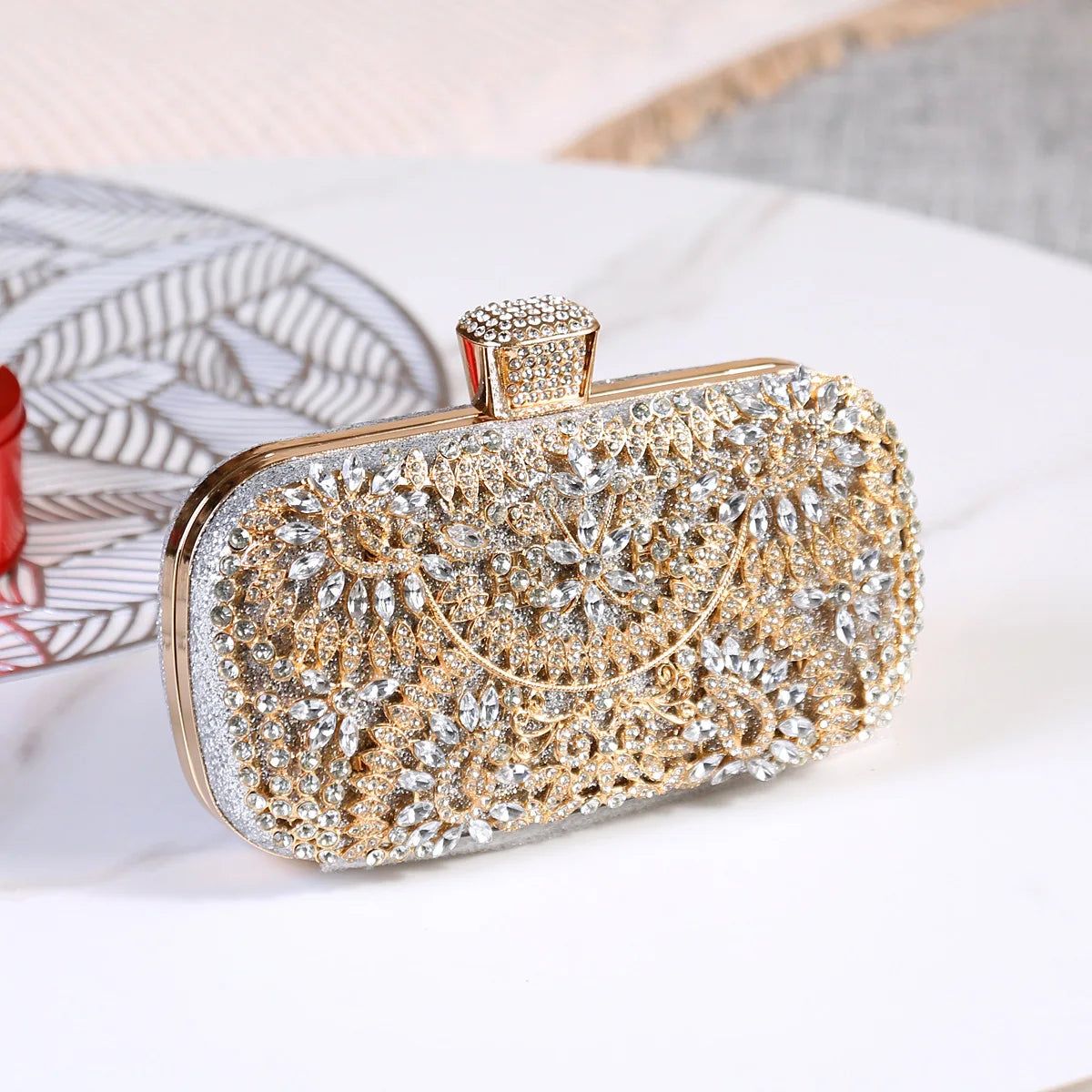 Bolsa Feminina Clutch Diamante