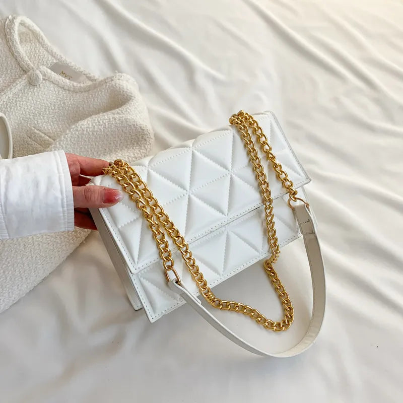 Bolsa Feminina Corrente Tiracolo Acolchoada