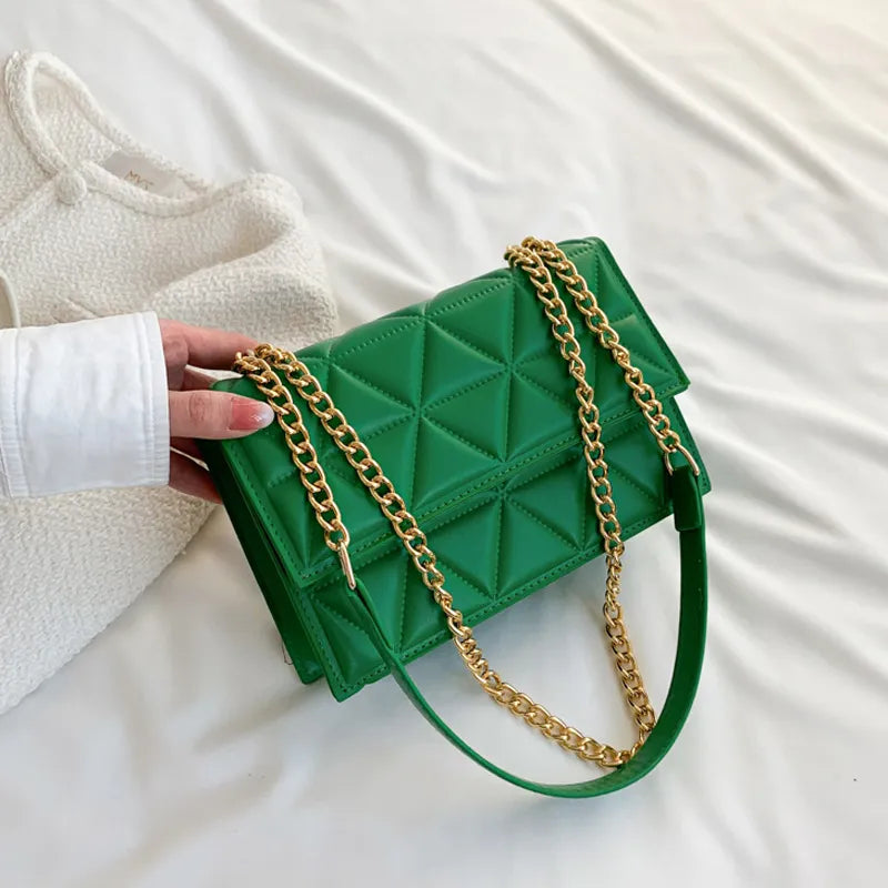 Bolsa Feminina Corrente Tiracolo Acolchoada
