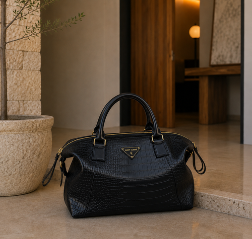 Bolsa de Couro Croco